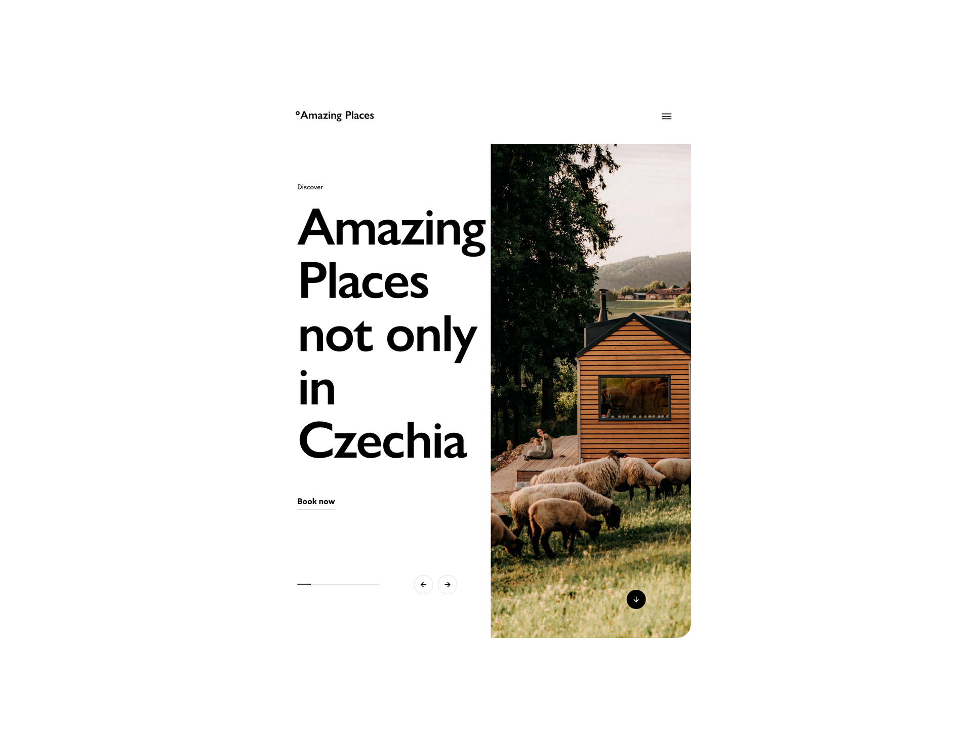 Amazing Places dashboard