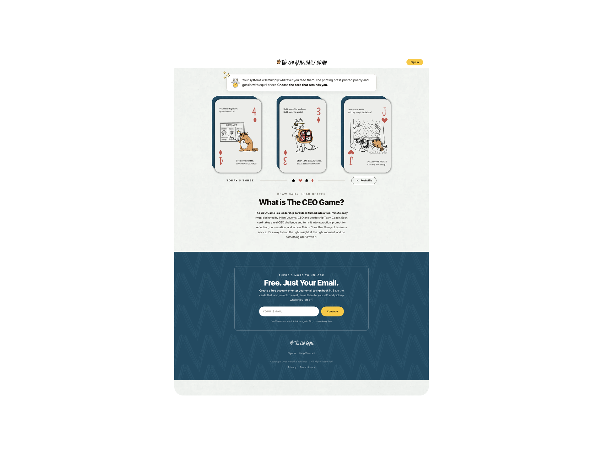 Veverka Ventures dashboard